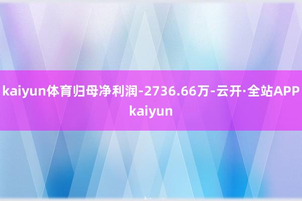 kaiyun体育归母净利润-2736.66万-云开·全站APPkaiyun