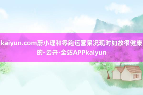 kaiyun.com蔚小理和零跑运营景况现时如故很健康的-云开·全站APPkaiyun