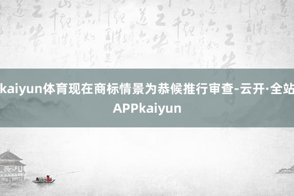 kaiyun体育现在商标情景为恭候推行审查-云开·全站APPkaiyun