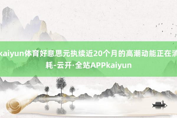 kaiyun体育好意思元执续近20个月的高潮动能正在消耗-云开·全站APPkaiyun