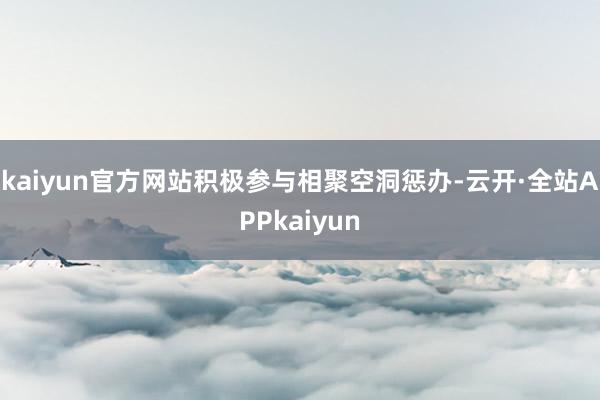 kaiyun官方网站积极参与相聚空洞惩办-云开·全站APPkaiyun