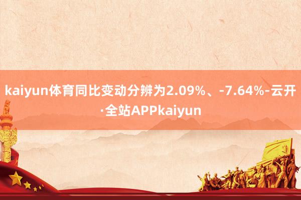 kaiyun体育同比变动分辨为2.09%、-7.64%-云开·全站APPkaiyun