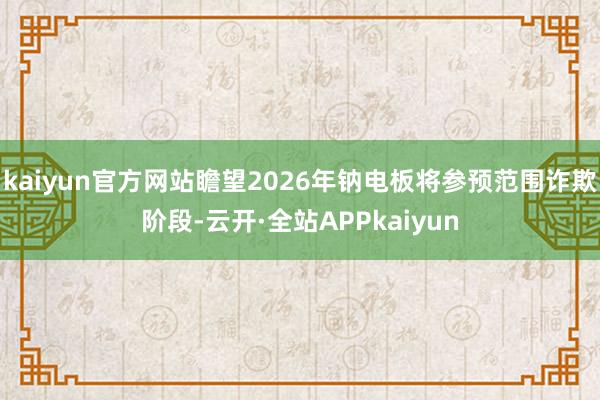 kaiyun官方网站瞻望2026年钠电板将参预范围诈欺阶段-云开·全站APPkaiyun